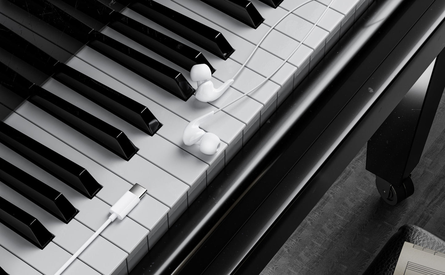 VD-EAR008 Toptan Fiyat Kablolu Kulaklık Type-C 120CM Mikrofonlu Kablolu Kulaklıklar Net Ses Kalitesi