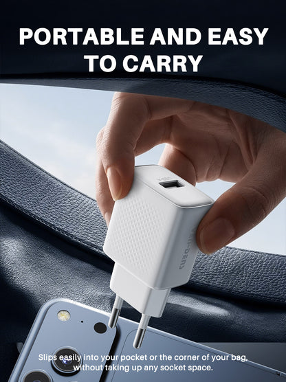 Vendens 10.5W Hızlı Şarj Cihazı PD 30W USB-C to Lightning Kablo Seti - Beyaz