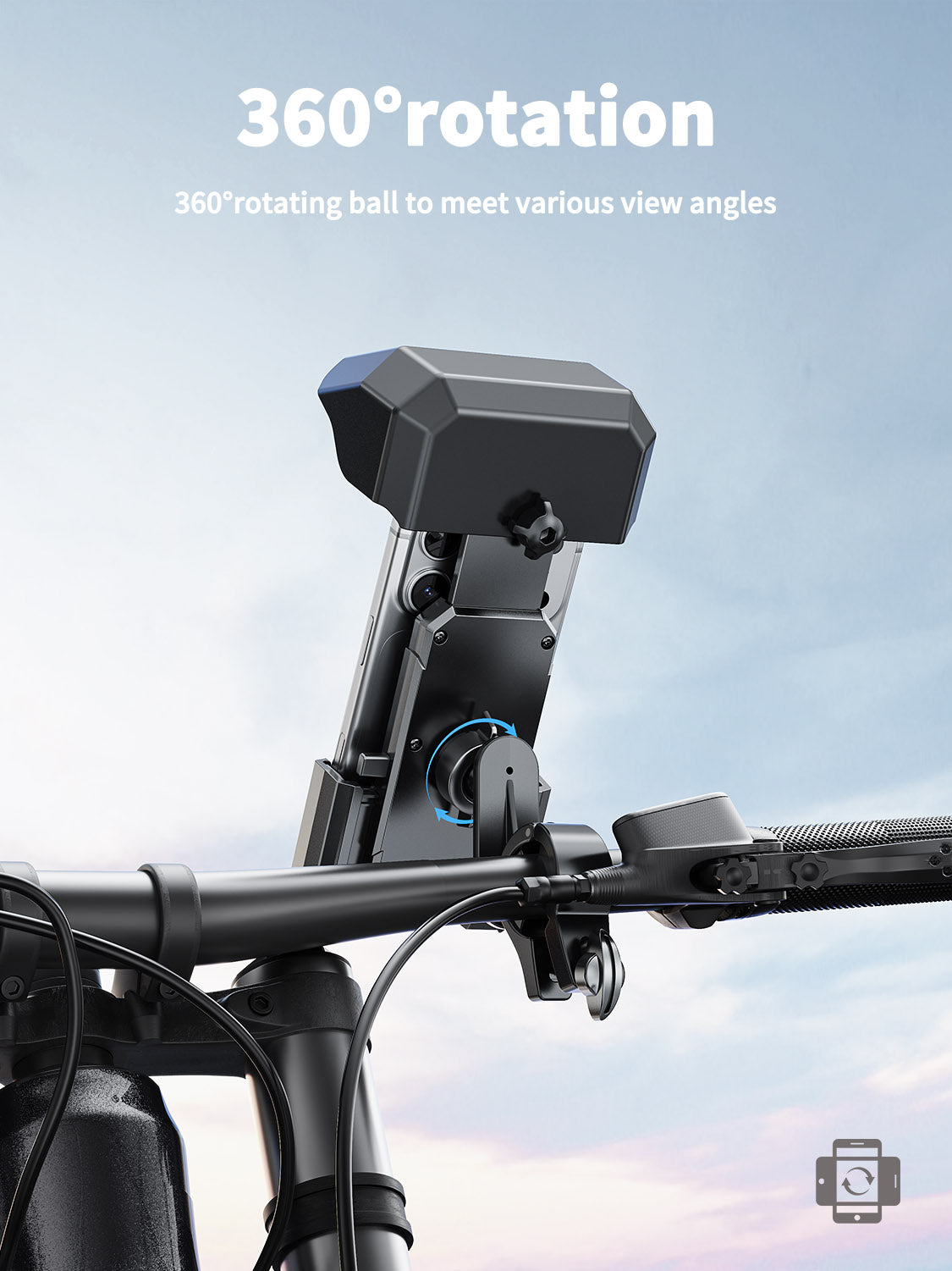 VD-HD030 CE UKCA sertifikalı, yüksek kaliteli, zarif 360° dönebilen bisiklet tutucu.