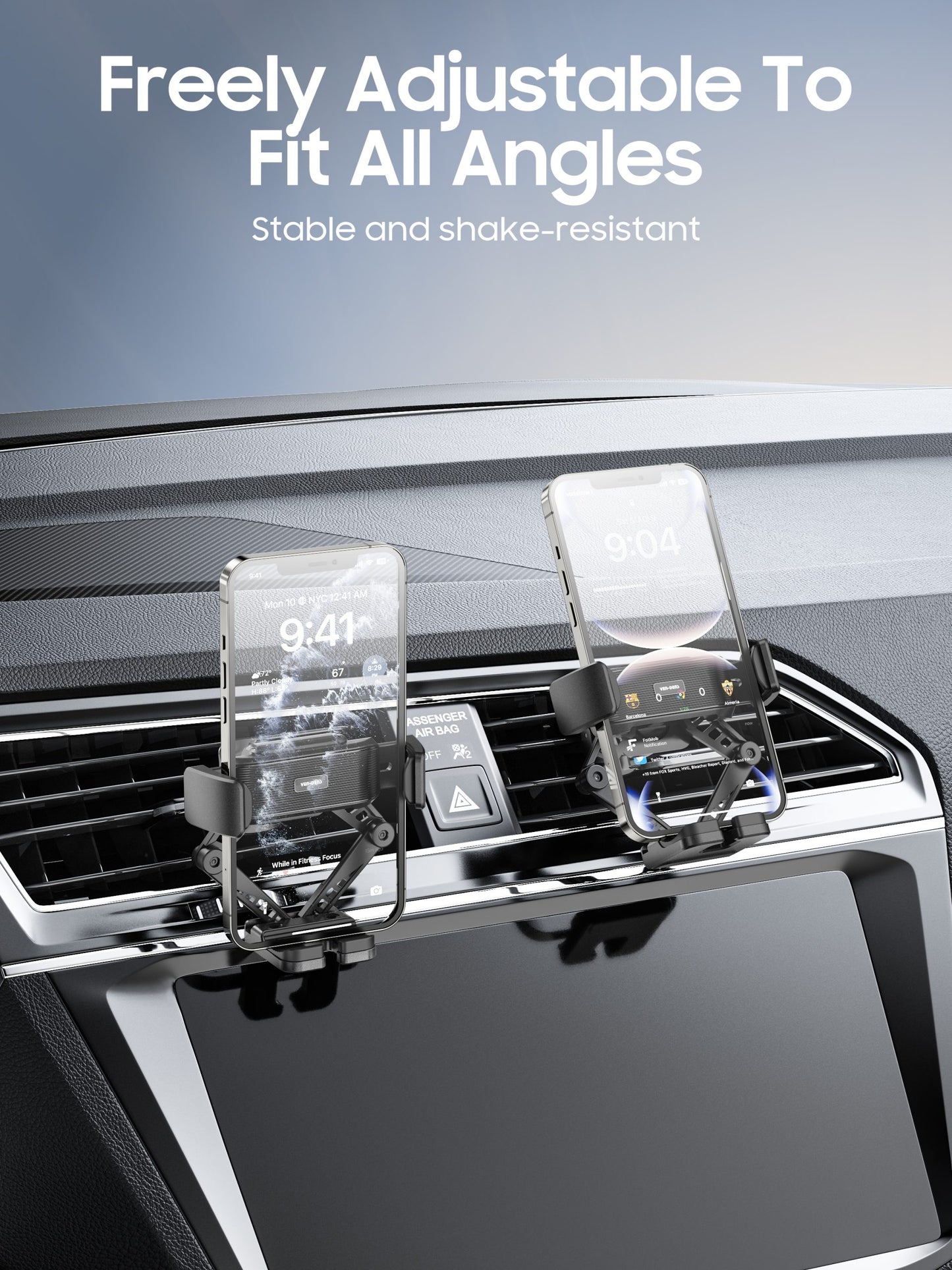 VD-HD024 Yüksek kaliteli ABS ve PC malzemeden üretilmiştir. Titreşime dayanıklı, stabil, tek elle kullanılabilen, akıllı telefonlar için havalandırma ızgarasına monte edilebilen araç içi tutucu.