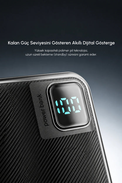 Vendens VD-PB061 20000mAh Dahili Kablolu Powerbank | 22.5W Hızlı Şarj & Dijital Ekran