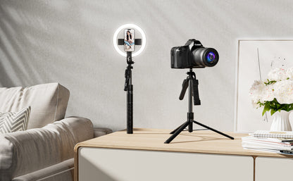 VD-SS09 Toptan Fiyat Yüksek Kalite ABS+alüminyum Alaşımlı Katlanabilir Uzatılabilir, Tripod ve Bluetooth Uzaktan Kumandalı 360° Döndürülebilir Selfie Çubuğu