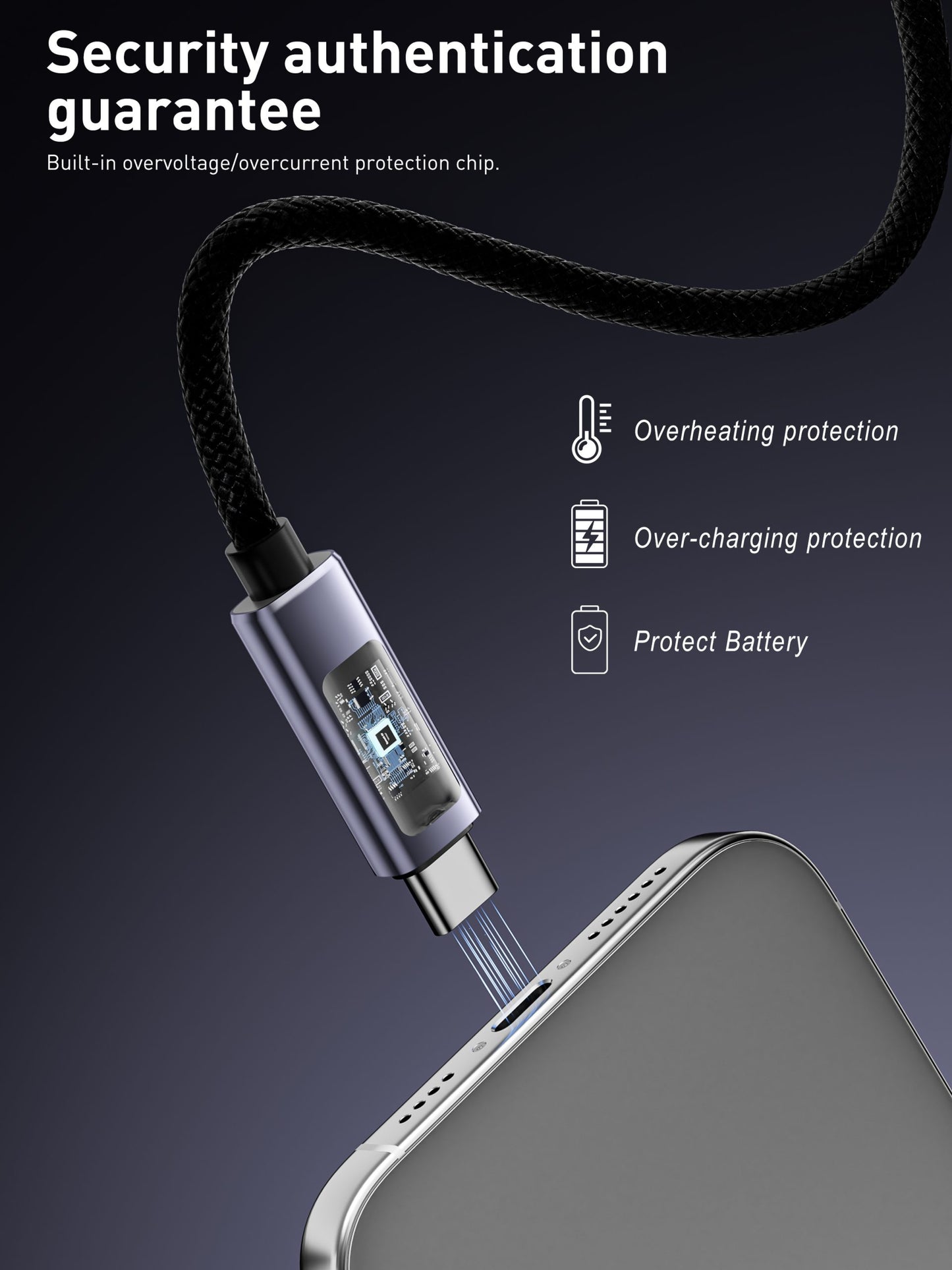 VD-DCN05 Toptan Fiyat yüksek kaliteli 60W USB-C - USB-C 1M siyah Veri Kablosu