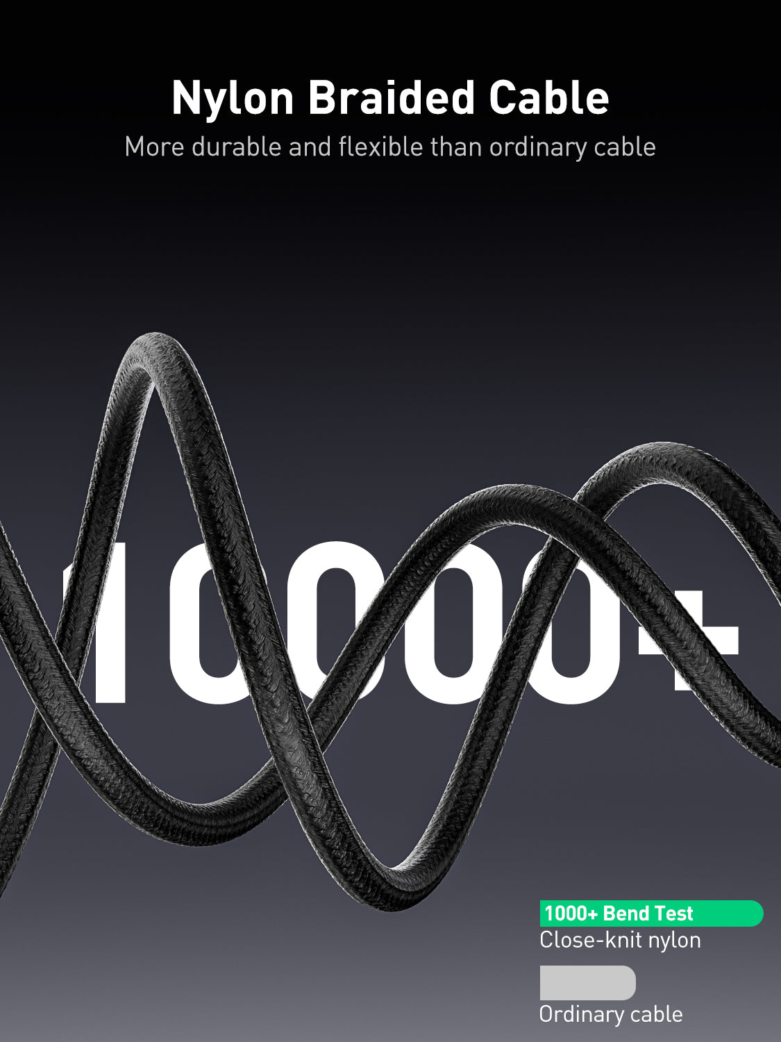 VD-DCM04-2M 27W USB-C - Lightning Bağlantı Uçlu Veri Kablosu 2 Metre Siyah Naylon Örgülü Kablo