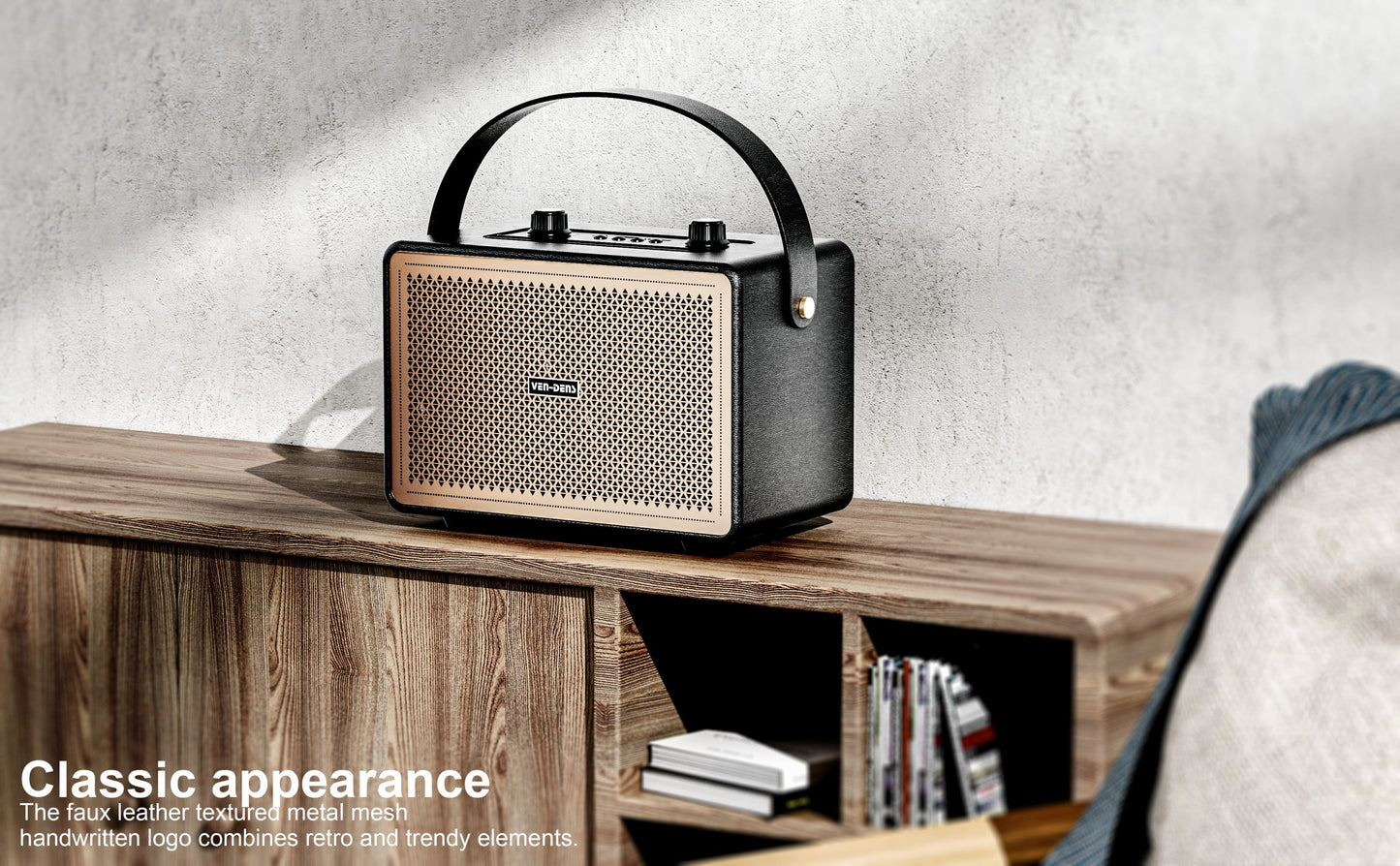 VD-SPK015 Yeni Ürün Taşınabilir Bluetooth Hoparlör, LED Işıklar, Uzun Pil Ömrü, Gerçek Kablosuz Stereo 30 Saat, Ev, Dış Mekan ve Parti İçin