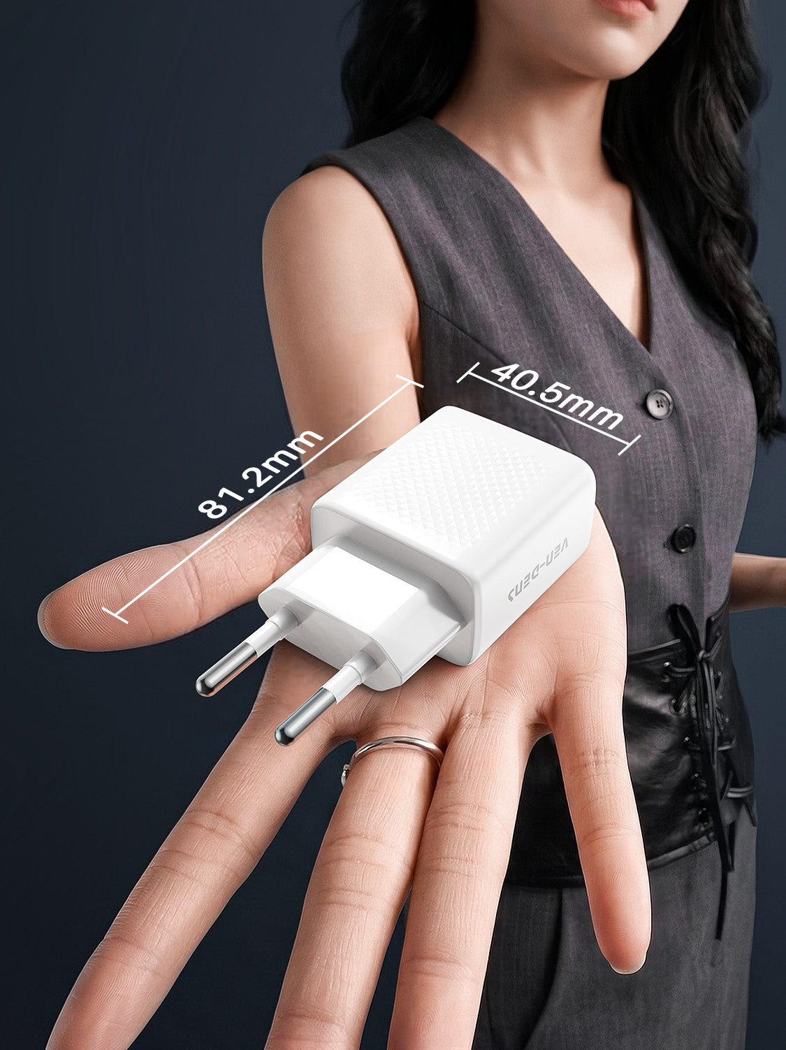 Vendens 10.5W Hızlı Şarj Cihazı PD 30W USB-C to Lightning Kablo Seti - Beyaz