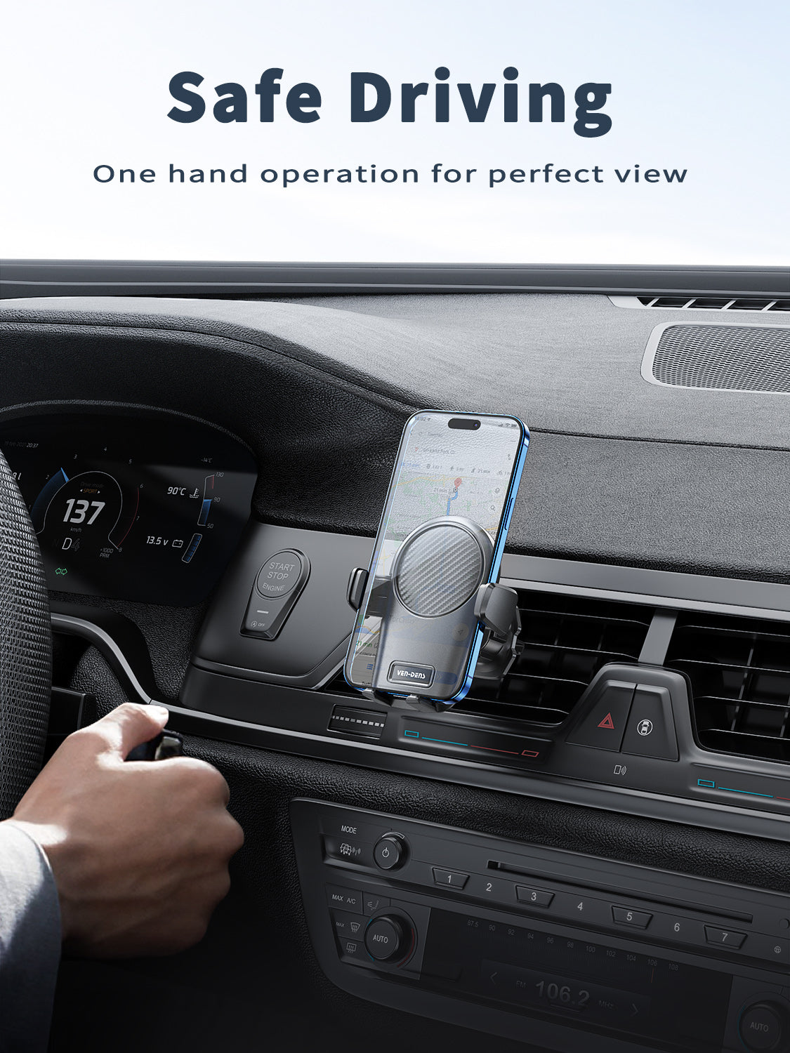 VD-HD047 Yüksek kaliteli, güçlü vantuzlu, katlanabilir telefon tutucu, araç içi/masaüstü evrensel akıllı telefon tutucu.