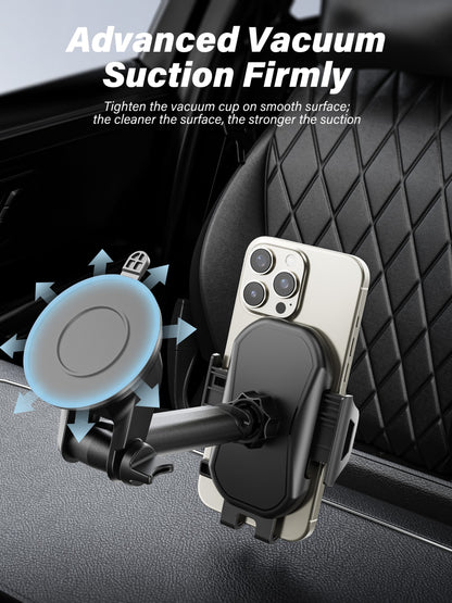 VD-HD009 Siyah Telefon Tutucu, Gösterge Paneli veya Ön Cam İçin, Klipsli, Güçlü, Titreşim Önleyici, Katlanabilir, Telefonlar İçin Uygun