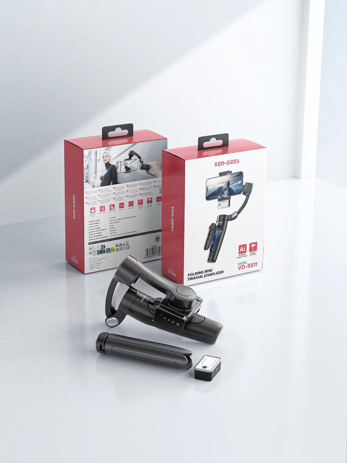 Vendens VD-SS11 Premium 360° Dönebilen Telefon Gimbal ve Akıllı Tripod