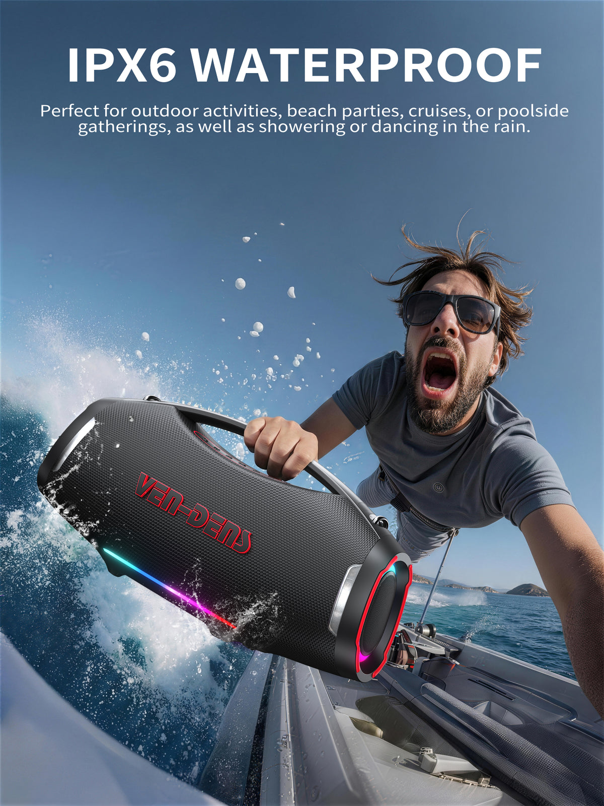 Vendens VD-SPK027L Taşınabilir Bluetooth Hoparlör - 45000mAh Pil, Mikrofonlu, 450W, Açık Hava Parti Hoparlörü