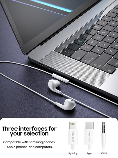 VD-EAR031 Type-C Mikrofonlu Kablolu Kulak İçi Kulaklık - USB C Uyumlu