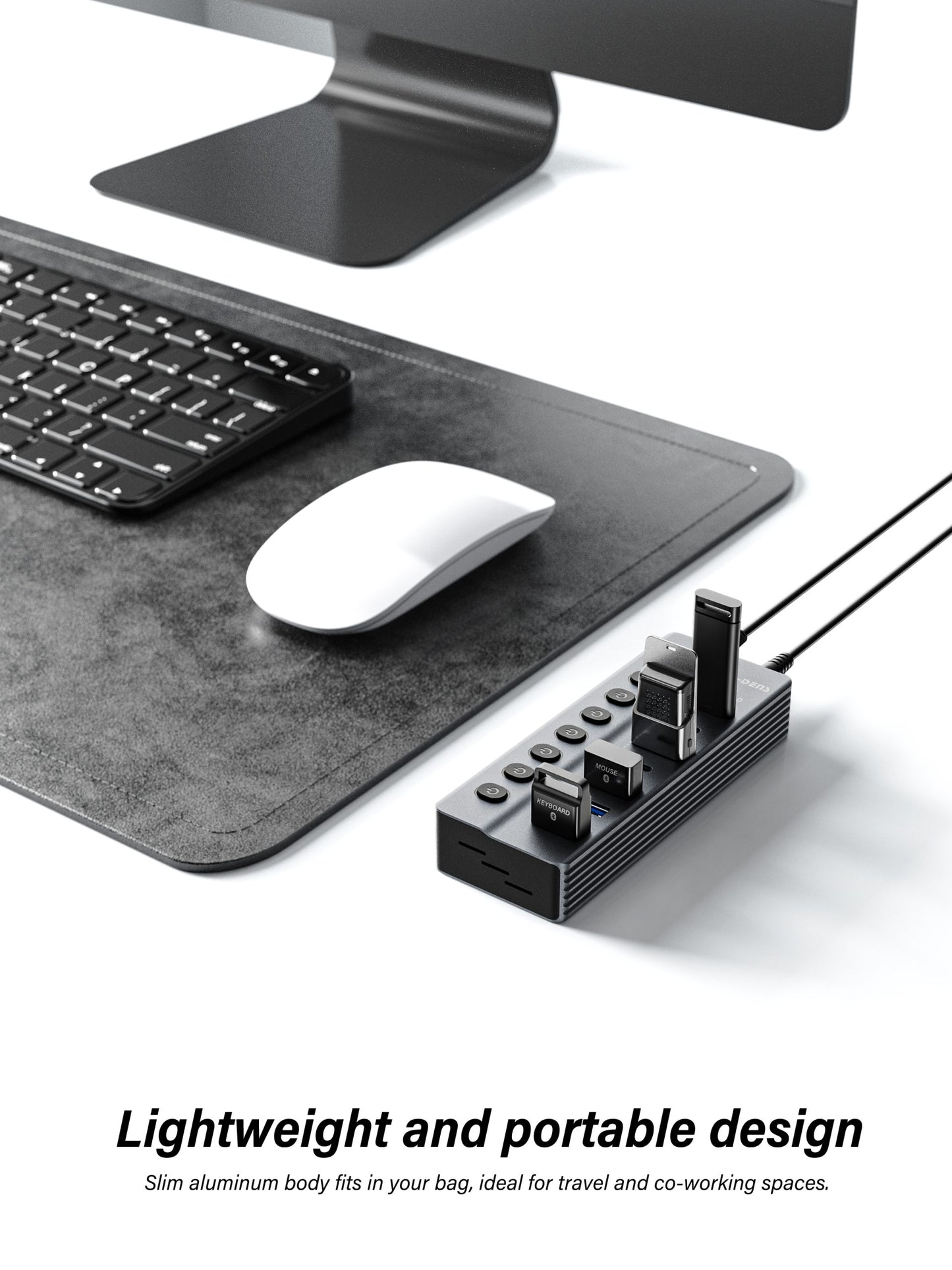 Vendens 7 Portlu USB Hub 3x USB-A + 4x USB-C Çıkışlı, 5Gbps Hızlı Veri Aktarımı, Alüminyum Alaşım