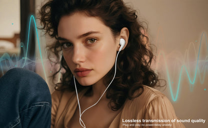 VD-EAR008 Toptan Fiyat Kablolu Kulaklık Type-C 120CM Mikrofonlu Kablolu Kulaklıklar Net Ses Kalitesi