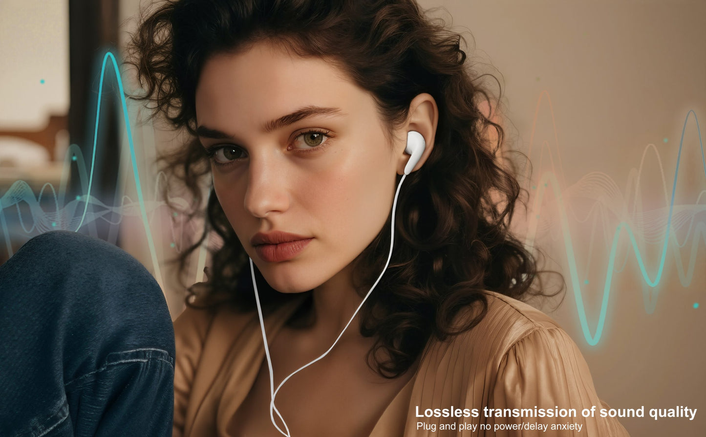 VD-EAR007 Toptan Fiyat Kablolu Kulaklık 3.5mm Jaklı Mikrofonlu Kablolu Kulaklıklar Net Ses Kalitesi