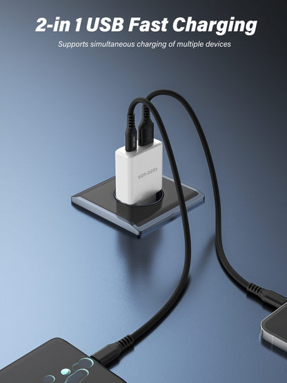 Vendens 30W USB-A ve USB-C Çift Çıkışlı Type C Hızlı Şarj Aleti Adaptörü