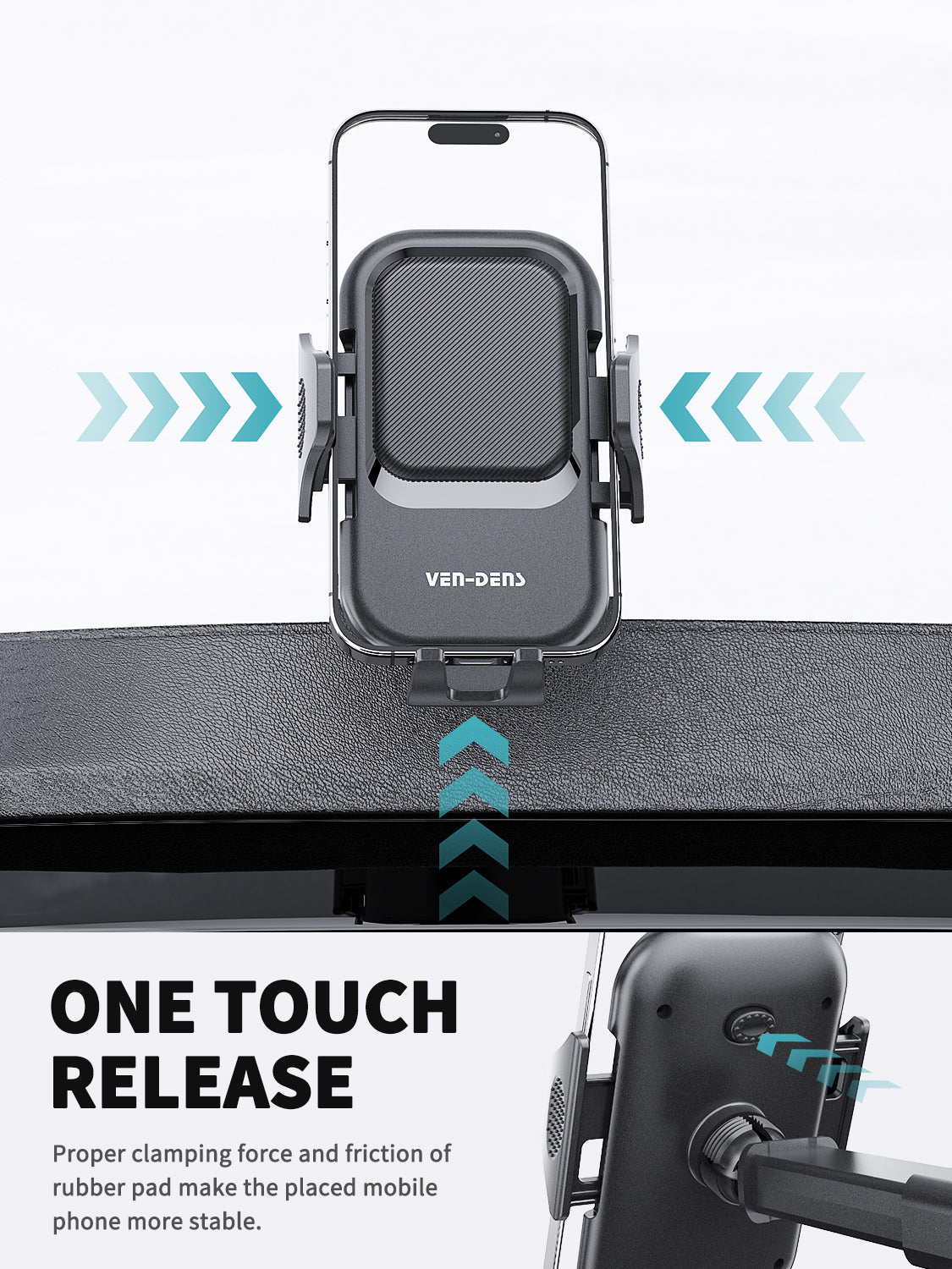 Vendens Premium Vantuzlu 360° Telefon Tutucu (Araç & Masa)