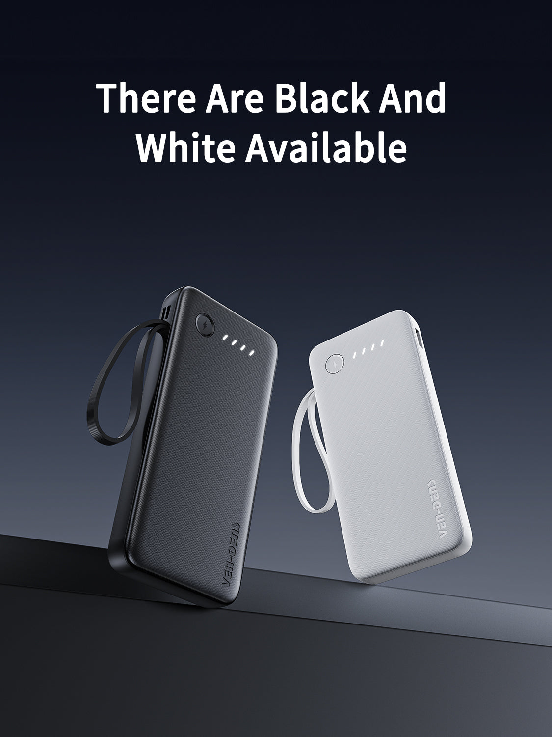 VD-PB059 Toptan fiyatla, yüksek kaliteli 20000mAh LED ışıklı, USB/Type-C/IP/Micro kablolu telefonlar için taşınabilir şarj cihazı.