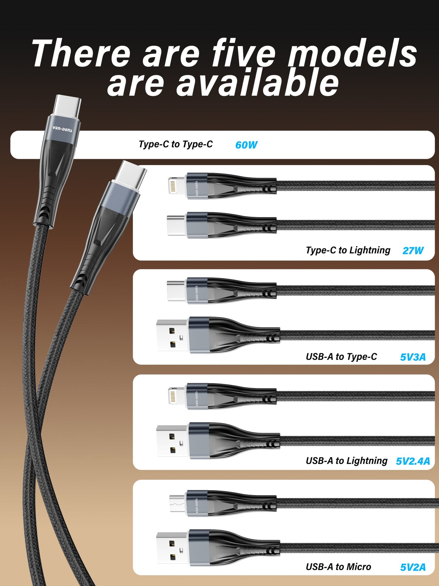 VD-DC19L Toptan fiyat USB-A - Lightning Kablosu PVC veri kablosu 5V/2.4A Lightning cihazları için