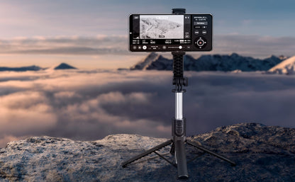 Vendens Bluetooth Selfie Stick Tripod 360° Dönebilen Uzatılabilir - Siyah