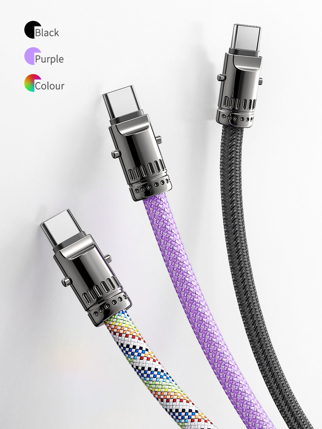 VD-DCS01 Toptan Fiyat 1.2M Type-C - IP kordonlu örgülü veri kablosu Çinko alaşım 27W hızlı şarj