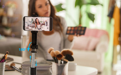 VD-SS06 Toptan Fiyat Bluetooth Selfie Çubuğu Yüksek Kalite Uzatılabilir Tripod ve Bluetooth Uzaktan Kumanda 360° Döndürülebilir Telefon Selfie Çubuğu Tripodlu