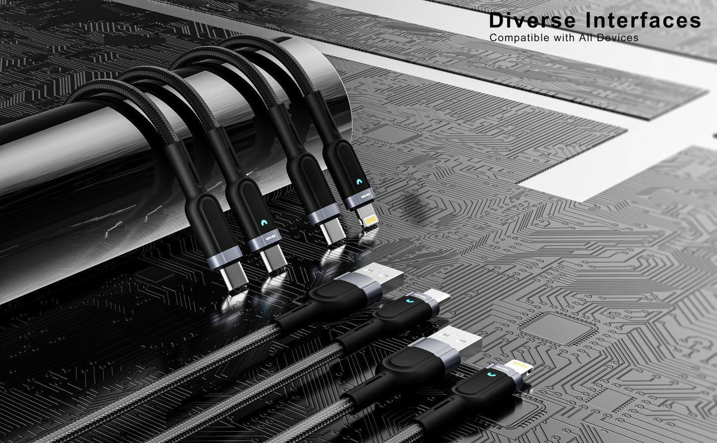 Ven-Dens VD-DCZ05 Type-C to Type-C 60W PD Hızlı Şarj ve Data Kablosu - 1 Metre Örgü