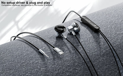 VD-EAR025 Toptan Fiyat Kablolu Kulaklık IP Port 120CM Mikrofonlu Kablolu Kulaklıklar Net Ses Kalitesi HD Stereo