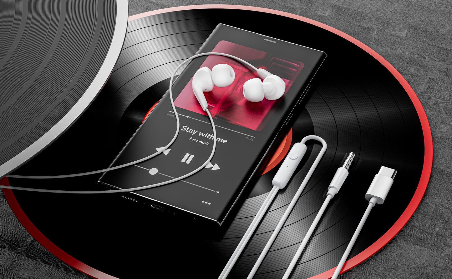 VD-EAR007 Toptan Fiyat Kablolu Kulaklık 3.5mm Jaklı Mikrofonlu Kablolu Kulaklıklar Net Ses Kalitesi