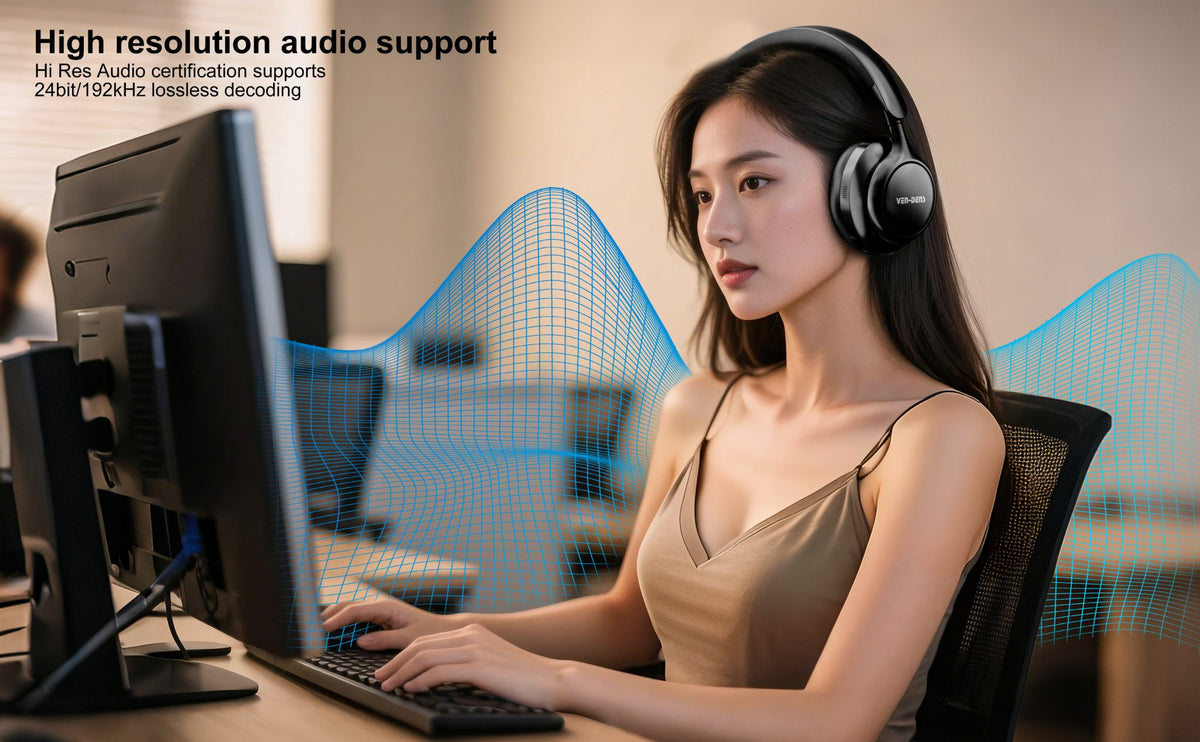 Vendens HD Stereo Ses Bluetooth Kulaklık - 40 Saat Pil Ömrü, Gürültü Engelleme
