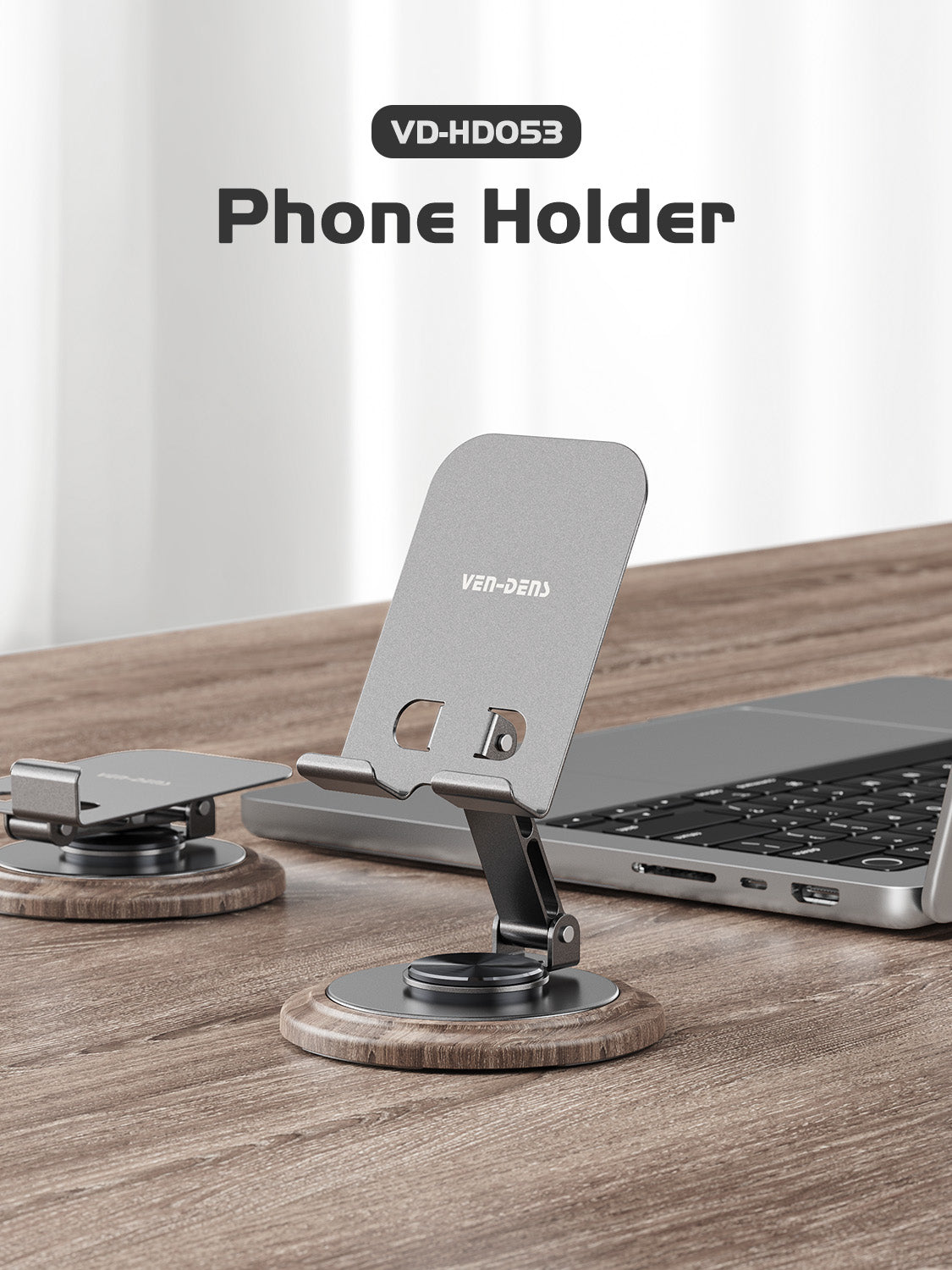 VD-HD053 Yüksek kaliteli, sağlam ABS+metal telefon standı, evrensel akıllı telefon tutucu, çok yönlü ayar desteği.