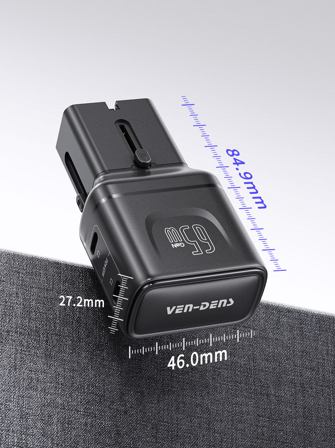 Vendens TravelPro 65W PD | 150+ Ülke Uyumlu Premium Seyahat Şarj Cihazı