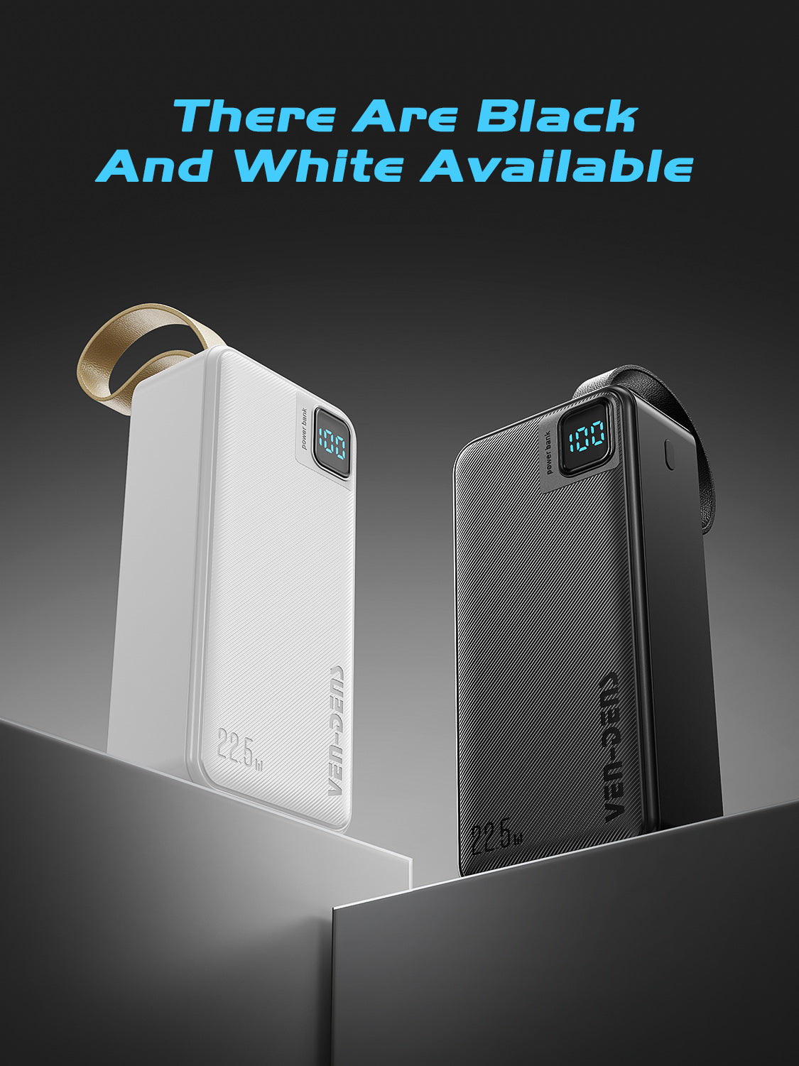 Ven-dens VD-PB062 30000mAh Hızlı Şarj Dahili Kablolu Powerbank
