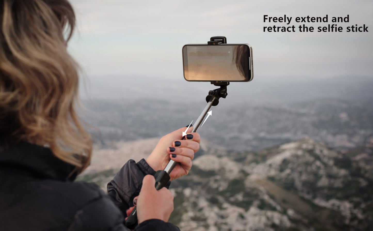 VD-SS04 Toptan Fiyat Yüksek Kalite Uzatılabilir Tripod ve Bluetooth Uzaktan Kumanda 360° Döndürülebilir Selfie Çubuğu Mükemmel Açılar İçin