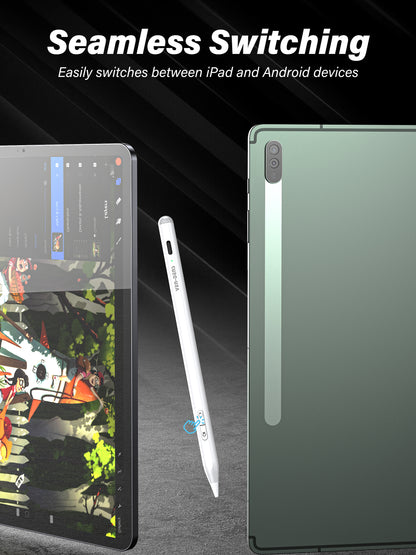 Vendens Manyetik Kalem – Hızlı Şarjlı, 2 Yedek Uçlu, Android ve iPad Uyumlu Stylus Kalem (Beyaz)