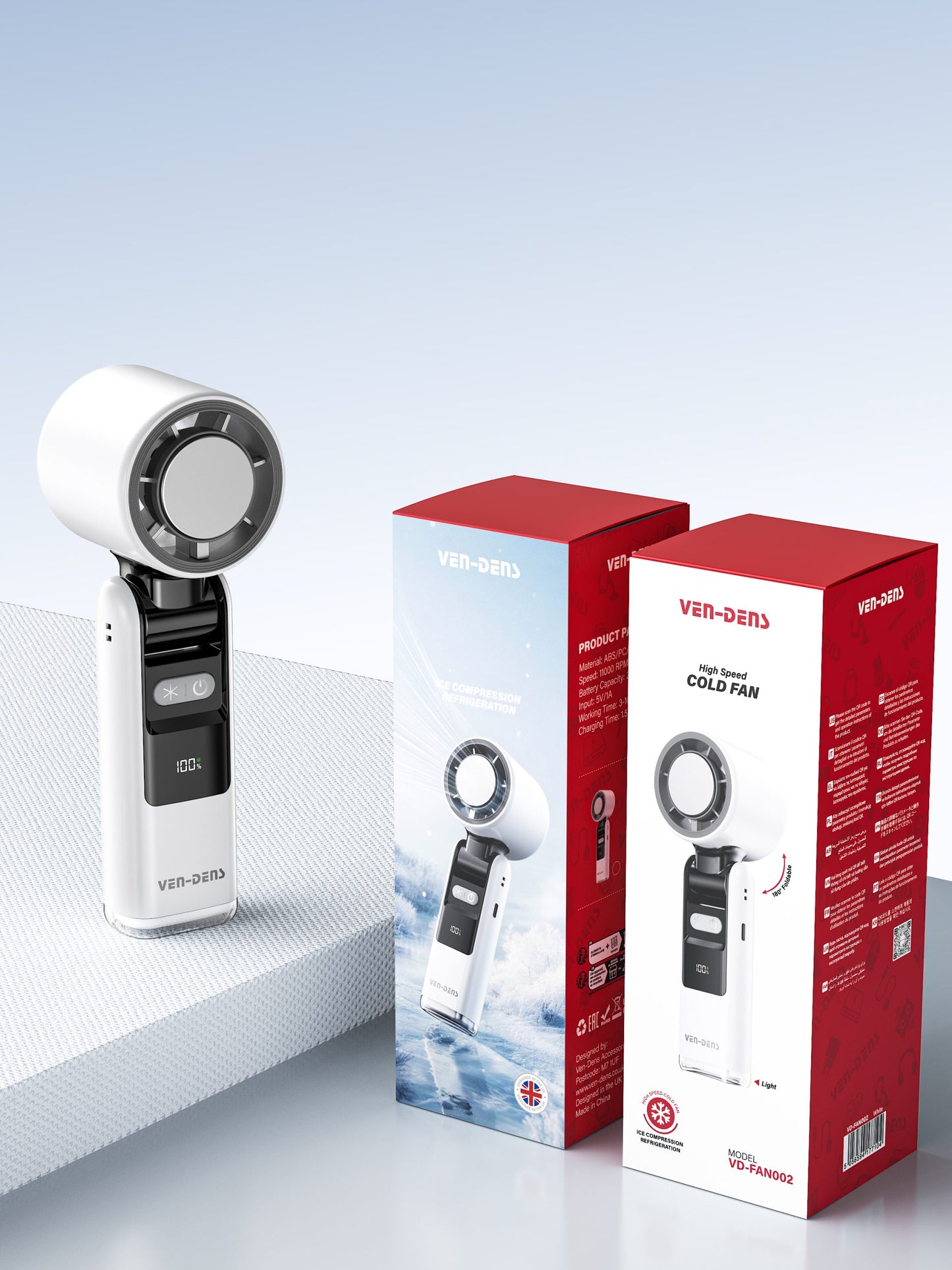 Vendens Taşınabilir Mini El Fanı, USB Şarjlı Kişisel Fan