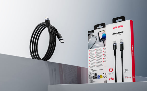 Ven-Dens VD-DCZ05 Type-C to Type-C 60W PD Hızlı Şarj ve Data Kablosu - 1 Metre Örgü
