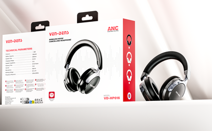 Vendens VD-HP016 Kablosuz Kulaklık | 40 Saat Gürültü Engelleme, HD Stereo Ses, 300mAh Batarya