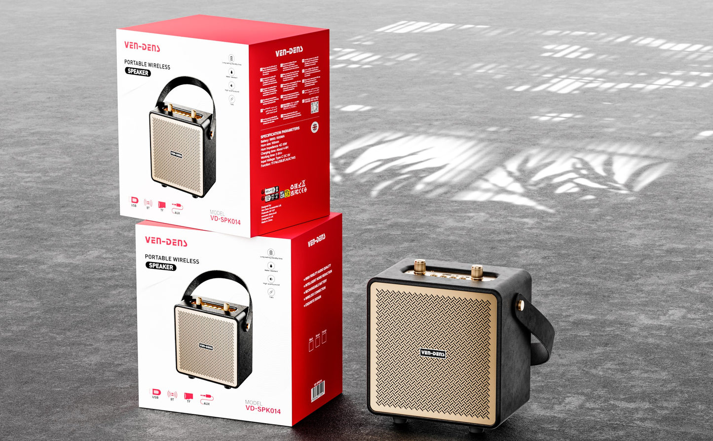 VD-SPK014 Yeni Ürün: Yüksek Kaliteli, Taşınabilir, Hafif, Renkli Bluetooth Hoparlör, Uzun Pil Ömrü, Net Ses, Ev, Dış Mekan, Parti İçin