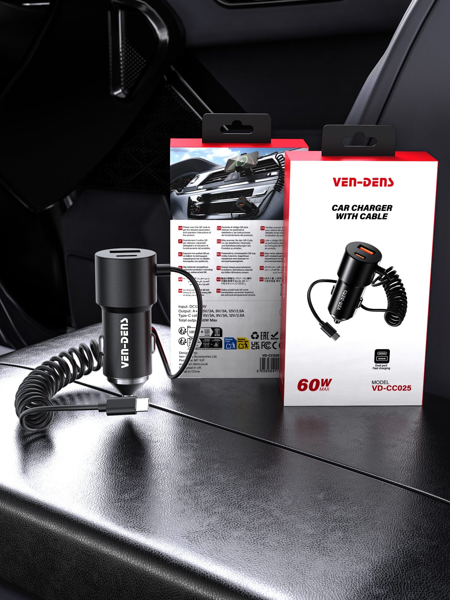 Vendens DrivePro 60W Hızlı Araç Şarj Cihazı