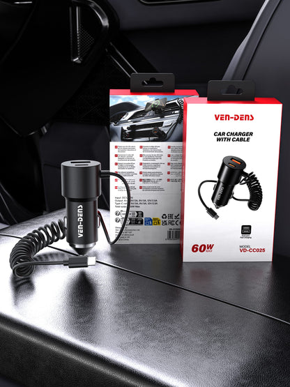 Vendens DrivePro 60W Hızlı Araç Şarj Cihazı