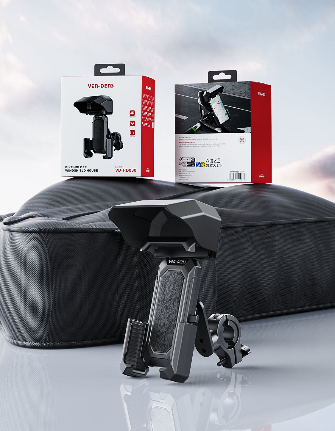 VD-HD030 CE UKCA sertifikalı, yüksek kaliteli, zarif 360° dönebilen bisiklet tutucu.