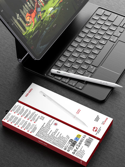 Vendens Manyetik Kalem – Hızlı Şarjlı, 2 Yedek Uçlu, Android ve iPad Uyumlu Stylus Kalem (Beyaz)