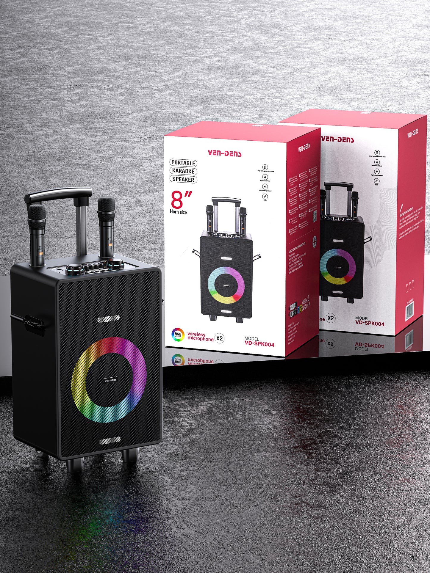 Vendens PartyCore 8” Taşınabilir Bluetooth Hoparlör