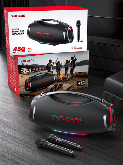 Vendens VD-SPK027L Taşınabilir Bluetooth Hoparlör - 45000mAh Pil, Mikrofonlu, 450W, Açık Hava Parti Hoparlörü