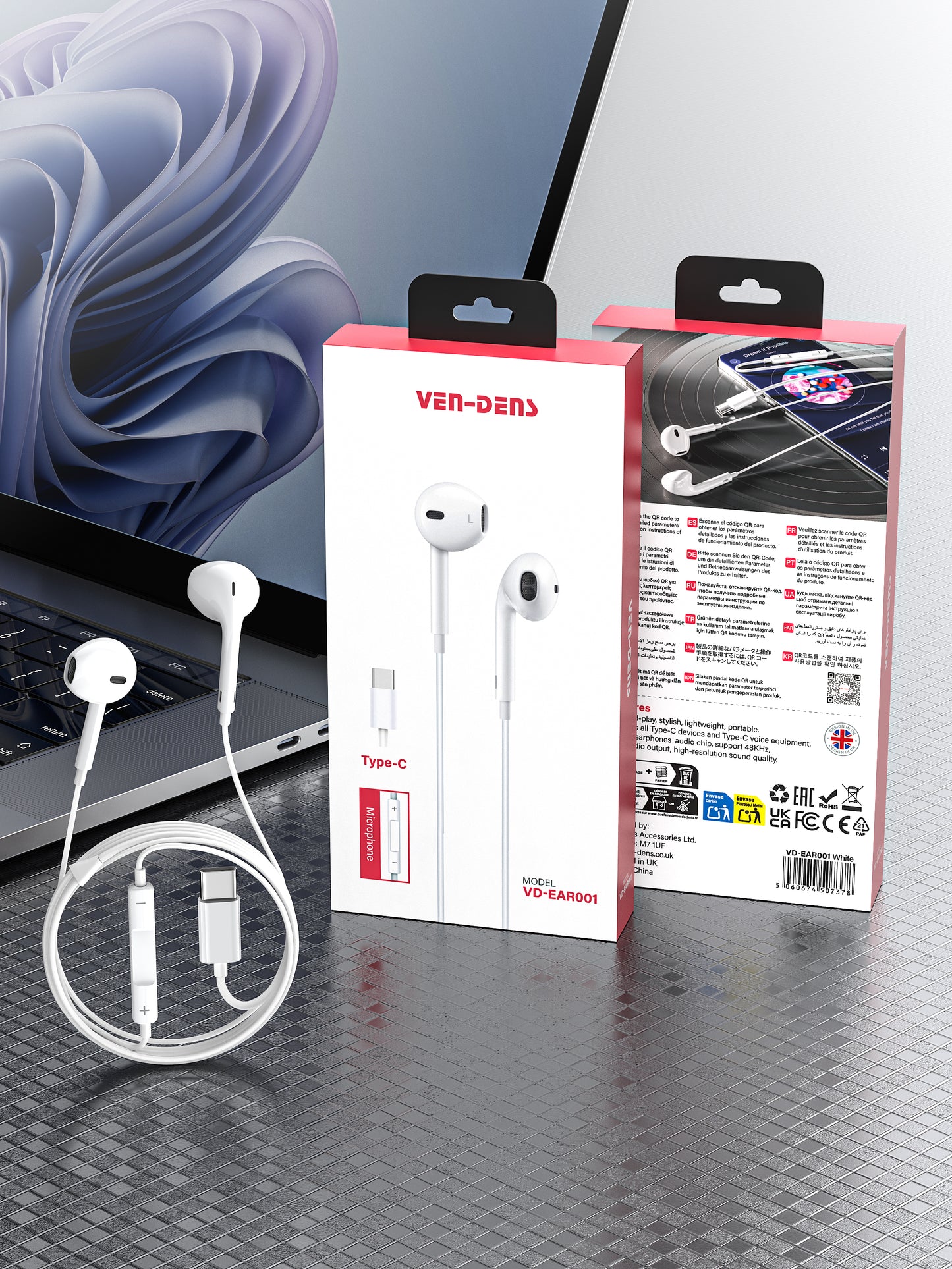 Vendens VD-EAR001 Type-C Kulaklık Mikrofonlu Premium Ses Kalitesi