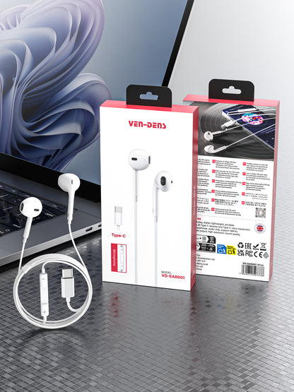 Vendens VD-EAR001 Type-C Kulaklık Mikrofonlu Premium Ses Kalitesi