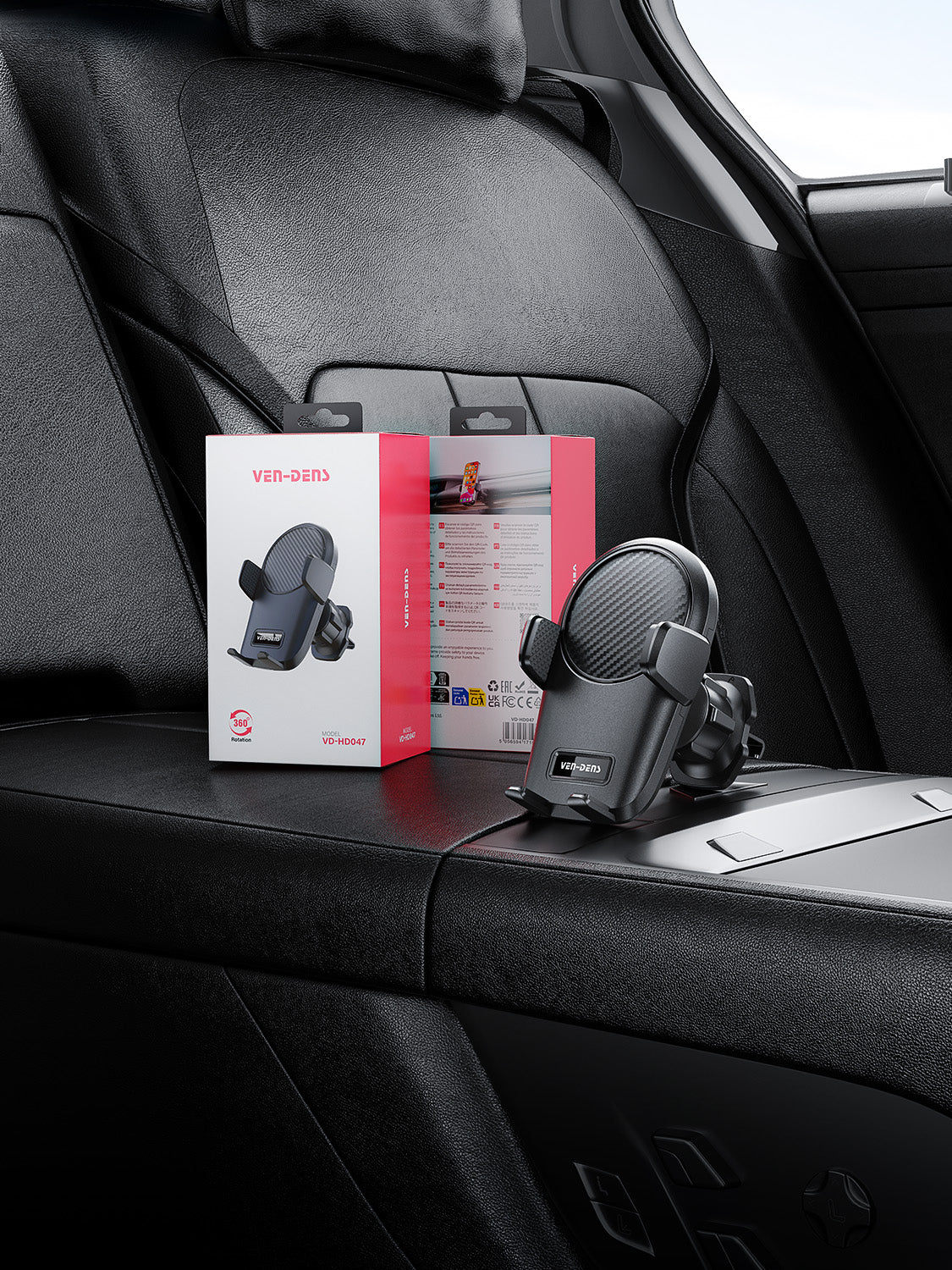 VD-HD047 Yüksek kaliteli, güçlü vantuzlu, katlanabilir telefon tutucu, araç içi/masaüstü evrensel akıllı telefon tutucu.