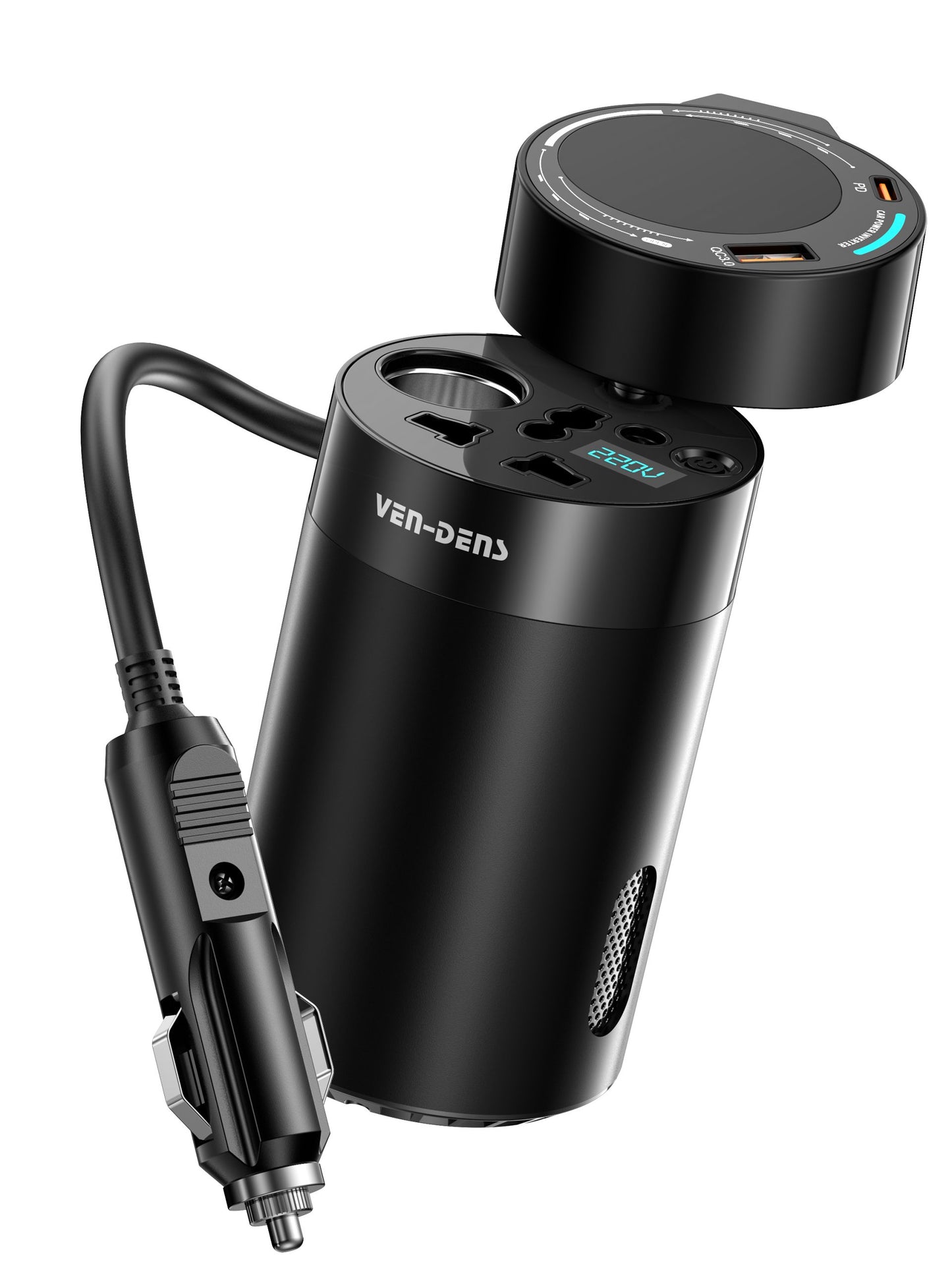 Vendens DriveMax 200W Araç Güç İstasyonu | Çakmaklık Priz ve DC Çıkış