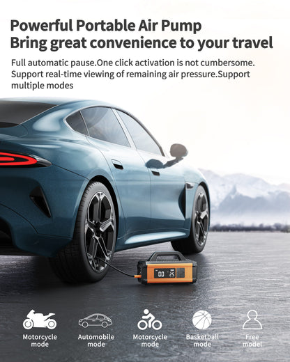 Vendens VD-CP010 4'ü 1 Arada Akü Takviye Cihazı, 150 PSI Kompresör ve 10000mAh Powerbank