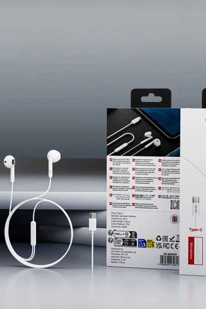 Vendens VD-EAR010 Type-C Kulaklık - Mikrofonlu Kablolu Kulaklık HD Stereo Ses